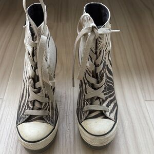 Rock & Candy Zebra Print Lace Up Boots